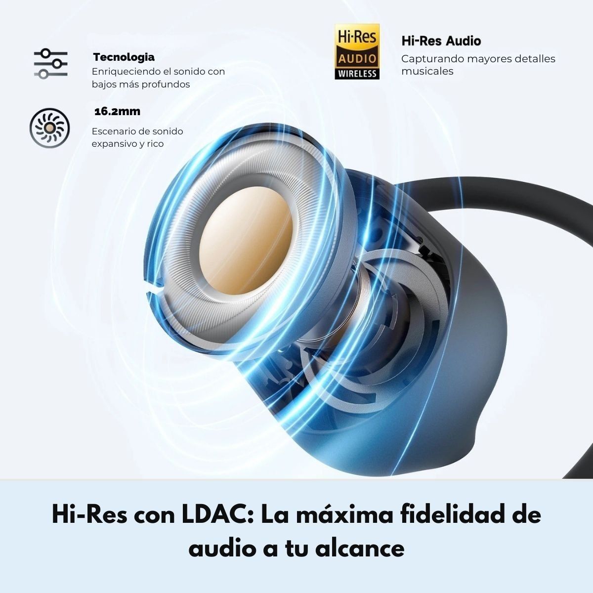 SOUNDPEATS - Audifonos Inalambricos ENC IPX5 SoundPeats GoFree2+ Negro