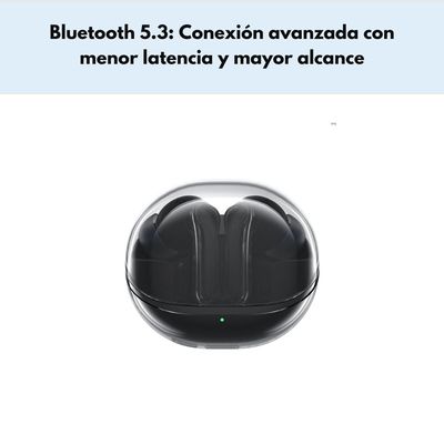 Imagen 2 del producto Audífonos Inalámbricos TWS ENC IPX4 Clear Negro