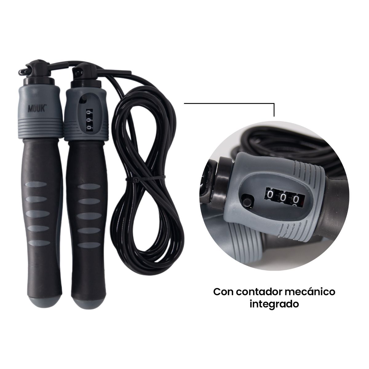 MUUK - Cuerda De Salto Muuk Con Contador Mecánico
