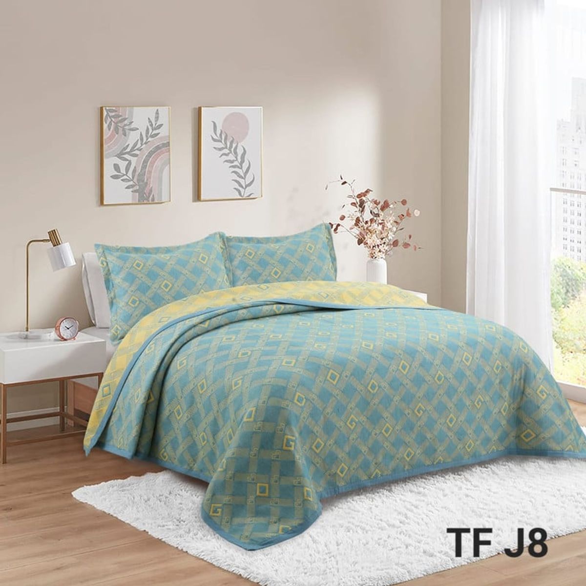 ANGELES DEL HOGAR - CUBRECAMA QUILT PURO ALGODÓN 2 PLAZA 230X250 TFJ8