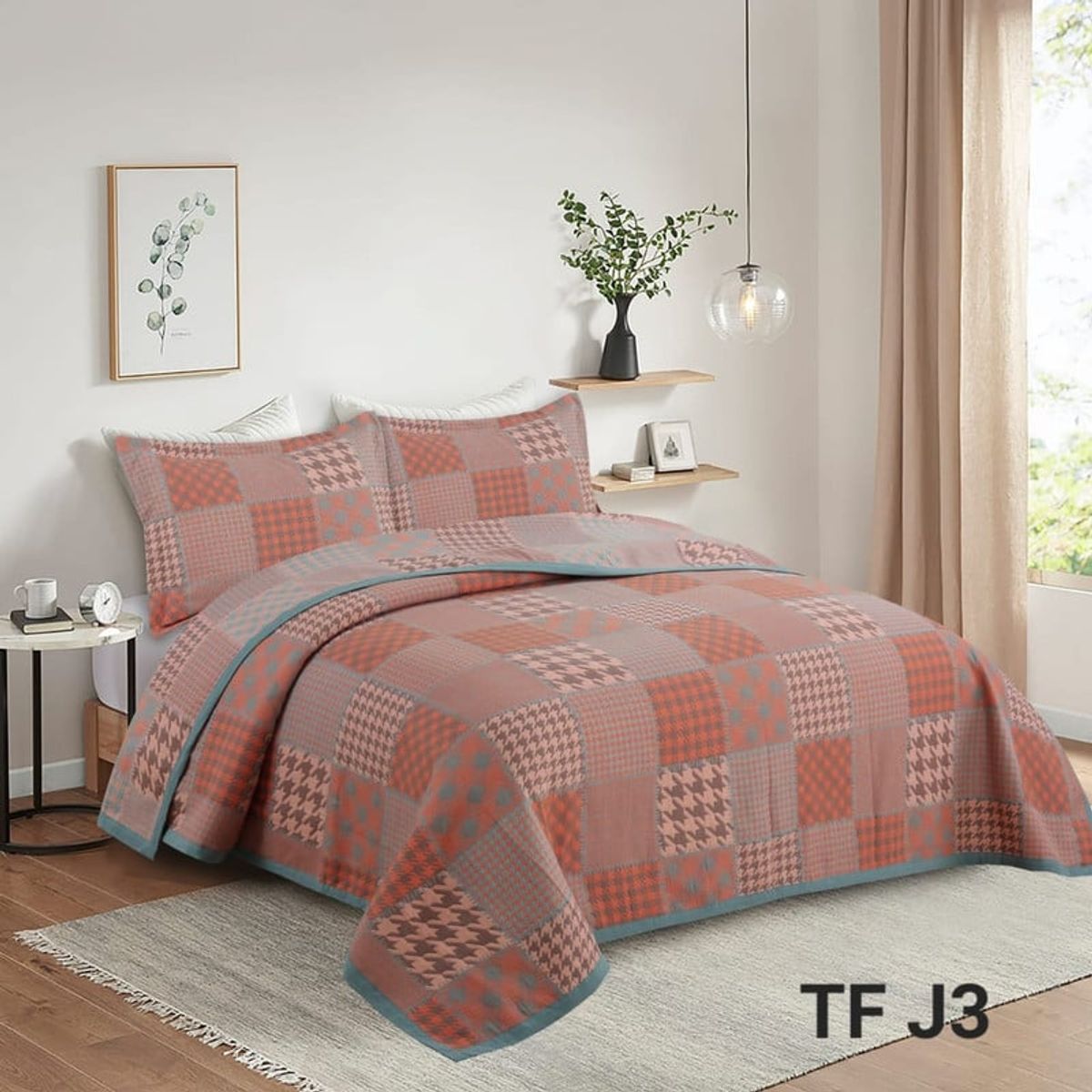 ANGELES DEL HOGAR - CUBRECAMA QUILT PURO ALGODÓN 2 PLAZA 230X250 TFJ3