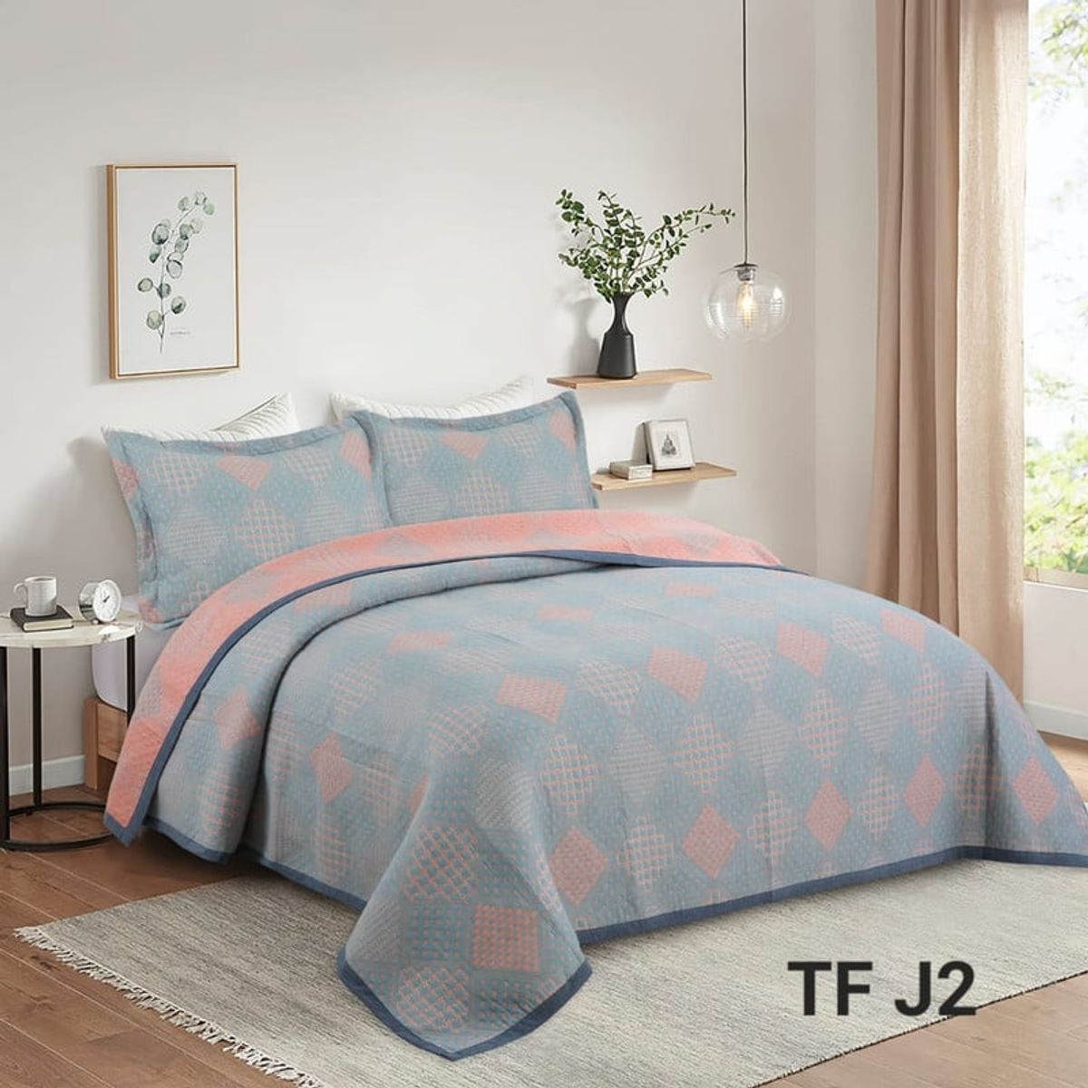 ANGELES DEL HOGAR - CUBRECAMA QUILT PURO ALGODÓN 2 PLAZA 230X250 TFJ2