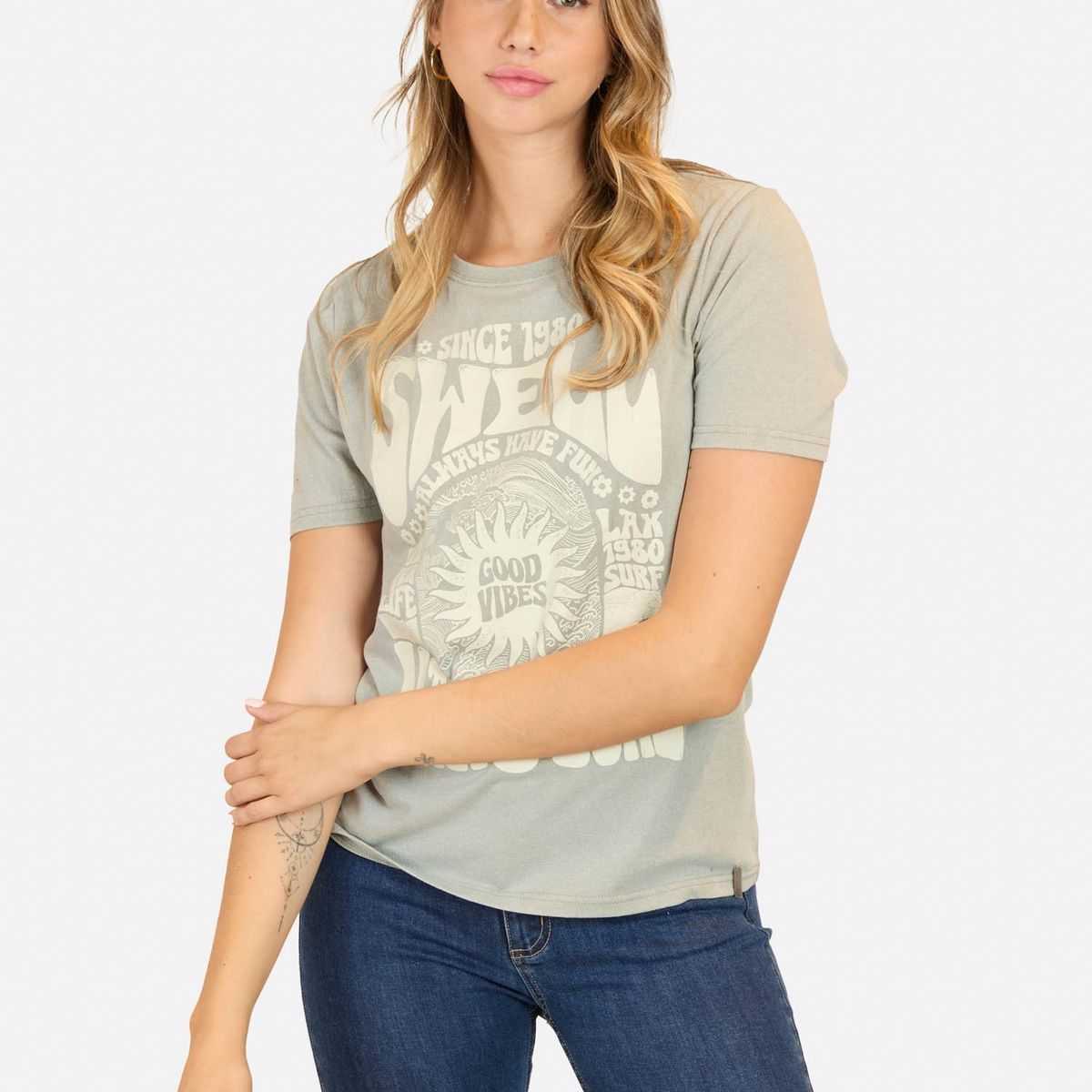 MAUI AND SONS - Polera MC Moana Verde Mujer Maui And Sons - Verde