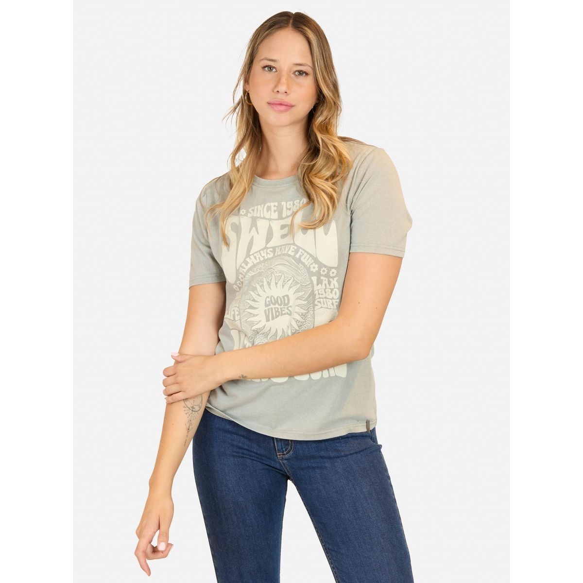 MAUI AND SONS - Polera MC Moana Verde Mujer Maui And Sons - Verde