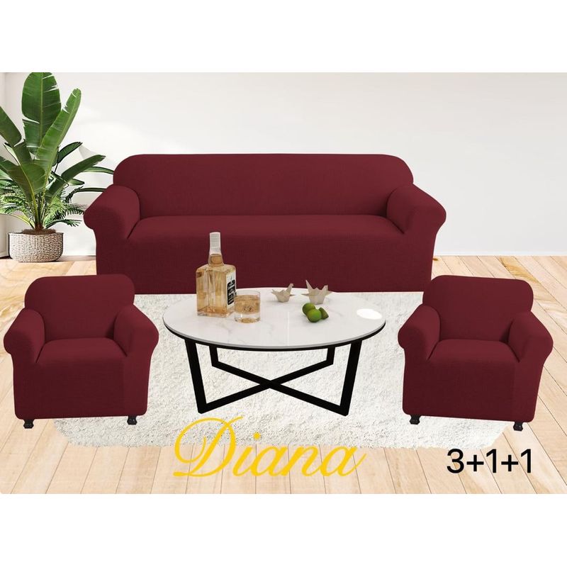 ANGELES DEL HOGAR - FUNDA FUTON ELEGANTE DIANA 3 +1+1  BURDEO