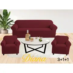 ANGELES DEL HOGAR - FUNDA FUTON ELEGANTE DIANA 3 +1+1 BURDEO