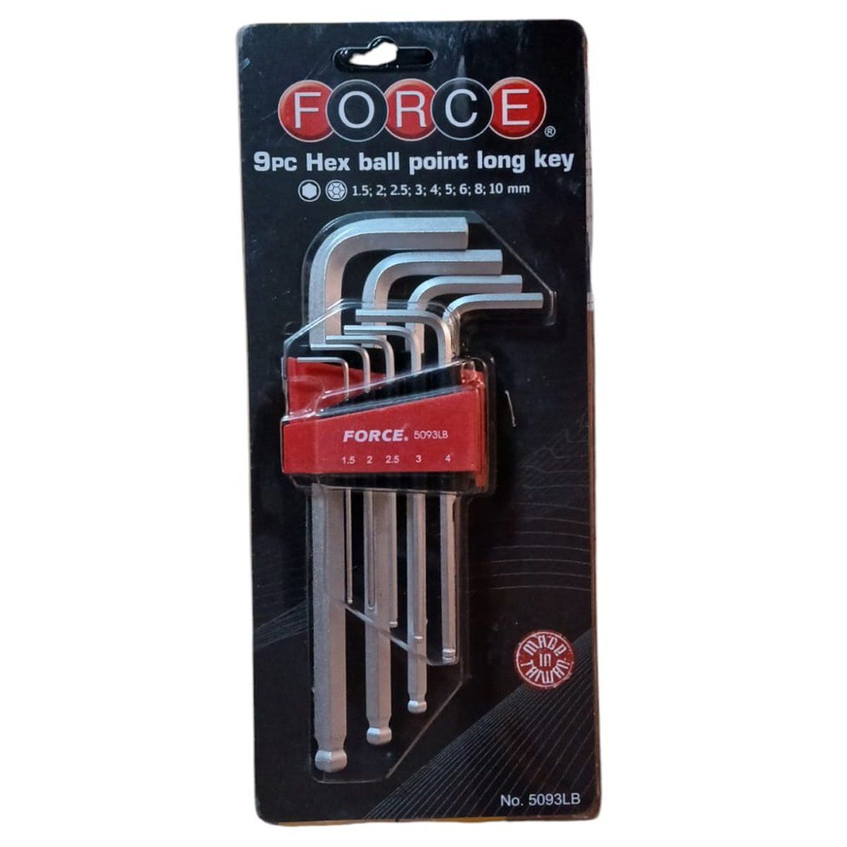 FORCE - Juego de llaves Allen de 1.5 a 10 mm Force 5093lb