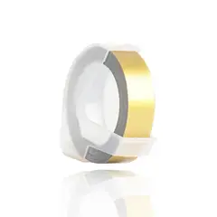 GENERICO - Cinta PVC texto 3D para Etiquetadora DYMO, 9mm x 3m - Dorado - S M