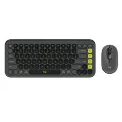 LOGITECH - Combo Teclado + Mouse Inalam Pop Icon Negro Esp