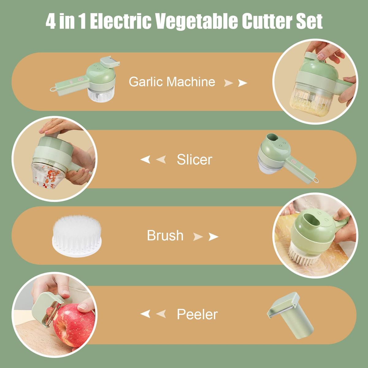 ANENG - Picador Triturador Cebolla Moledor Verduras Frutas Ajo Multiuso