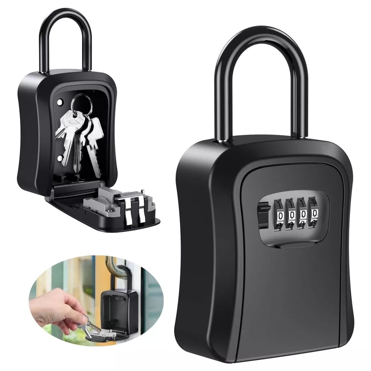 KUANGYE - Caja Seguridad Porta Llave Candado Clave Para Muro Colgador