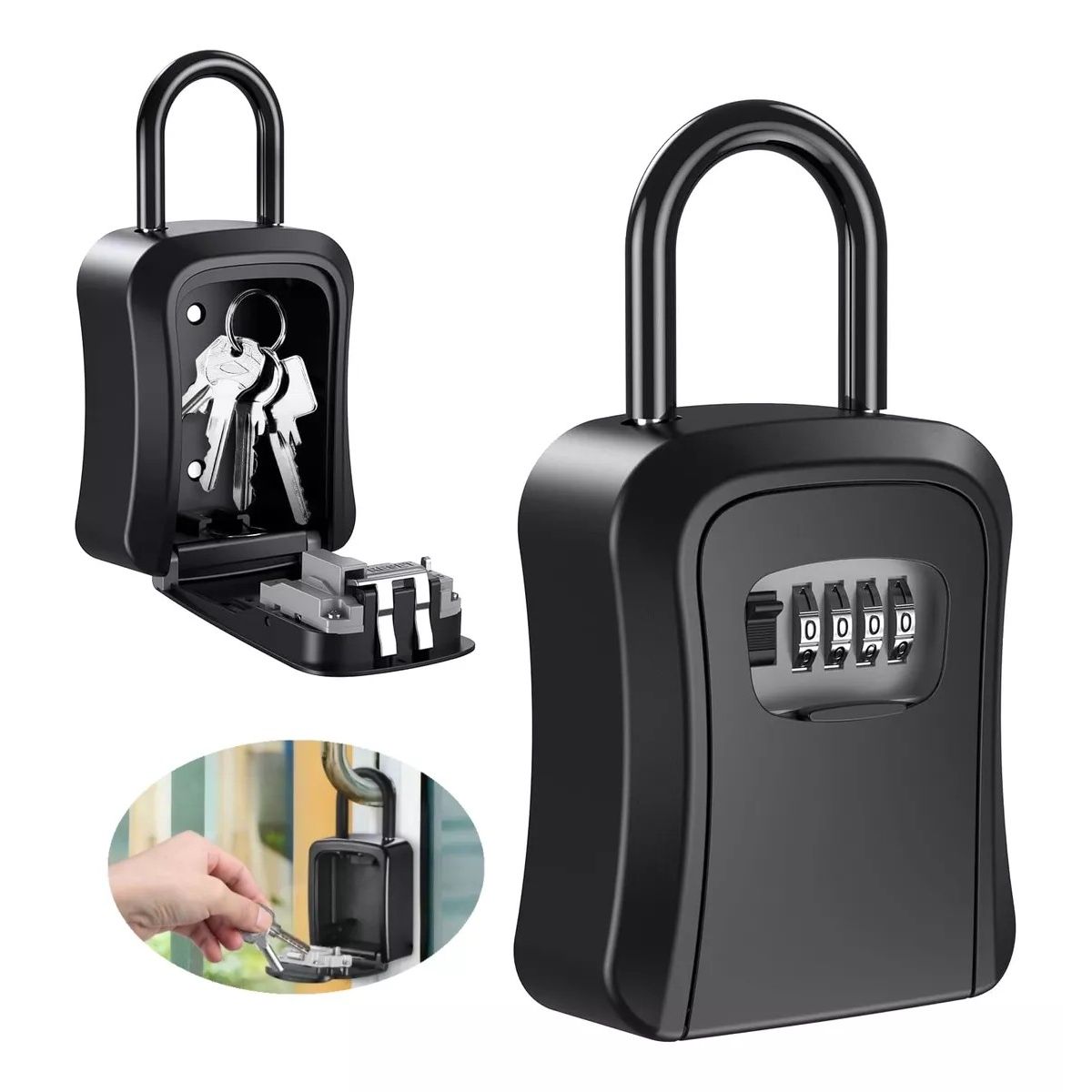 KUANGYE - Caja Seguridad Porta Llave Candado Clave Para Muro Colgador