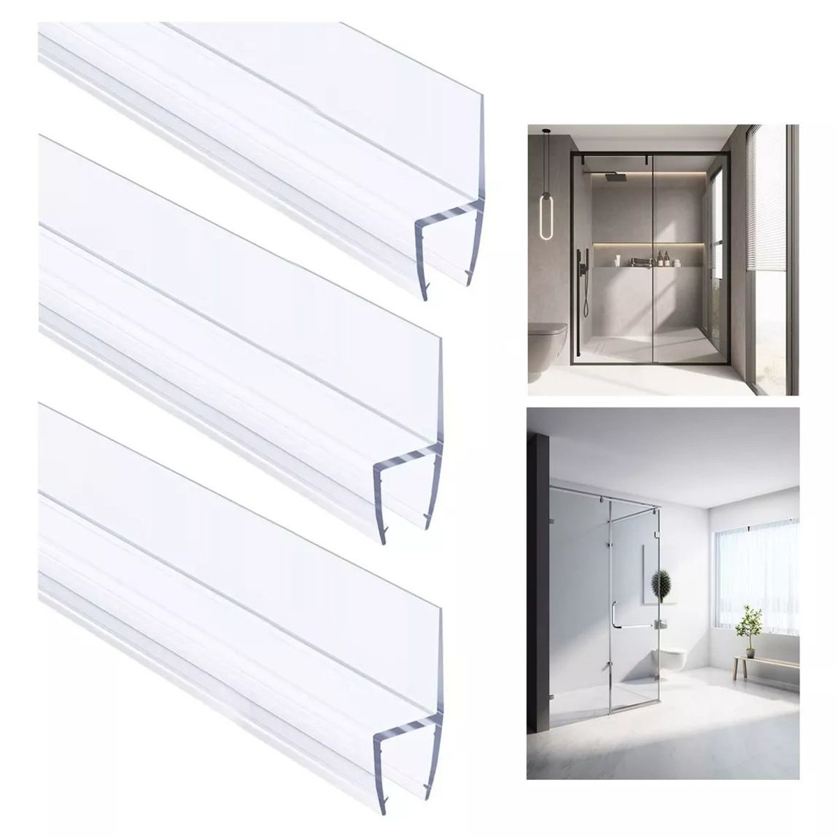 KUANGYE - Tira Sellado Puerta Burlete Cancel De Baño Ducha Impermeable