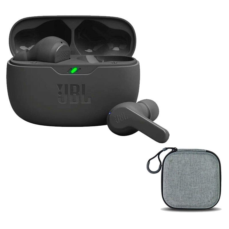 JBL - Audífonos Bluetooth JBL WAVE BEAM NC Funda protectora Negro