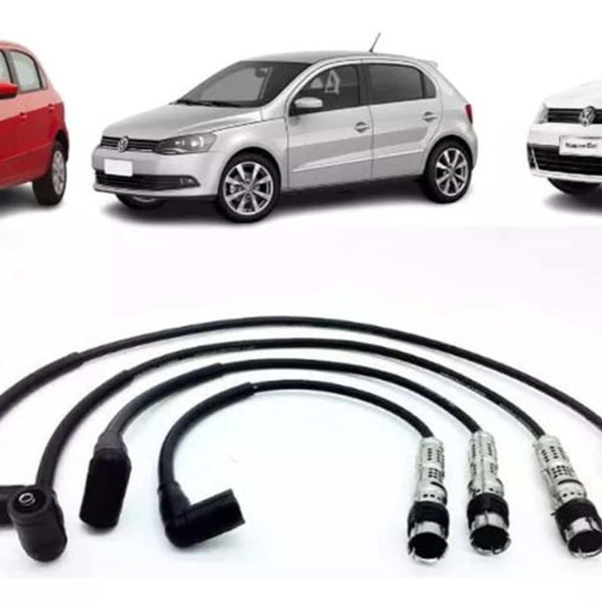 KUANGYE - Cables De Bujías Compatible Con Volkswagen Gol G5 G6 G7 1.6