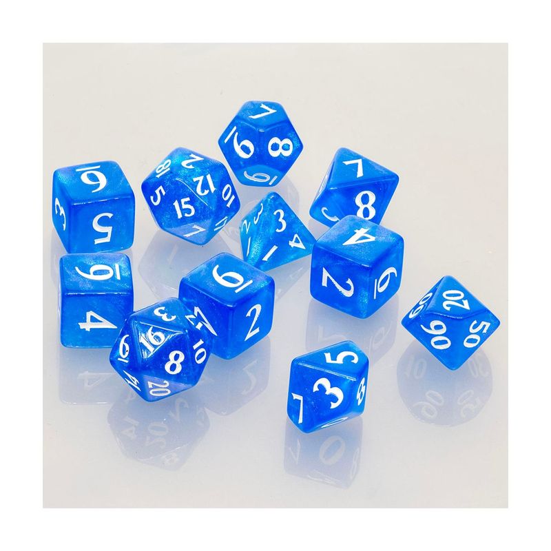 DEVIR - Set 11 Dados Eclipse Pacific Blue
