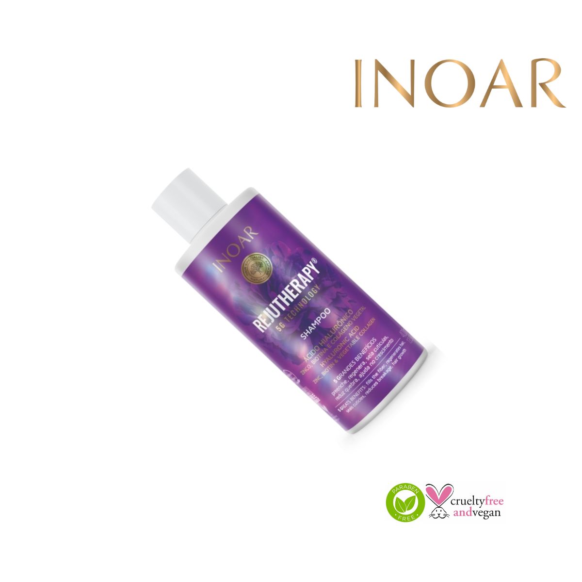 INOAR - Shampoo Rejutherapy 5G Technology Ácido Hialurónico 400 ml Inoar INOAR.-