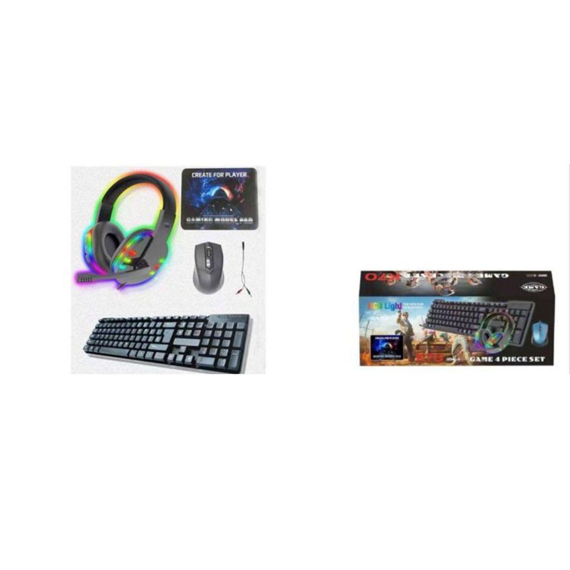 GENERICO - Kit Gamer K70 Mouse Teclado Mousepad Y Audífonos