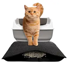 GENERICO - Alfombra Arena Para Gatos Lavable Estera Residuos Arenero