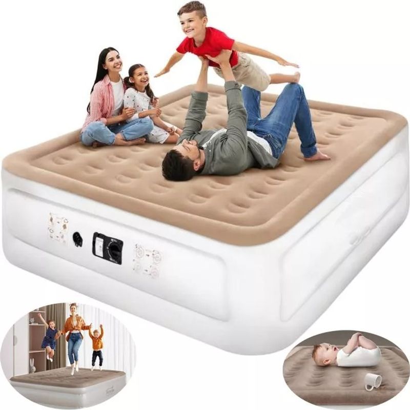 EVERSO - Colchon Cama Inflable Electrico Camping Glamping 2plaza