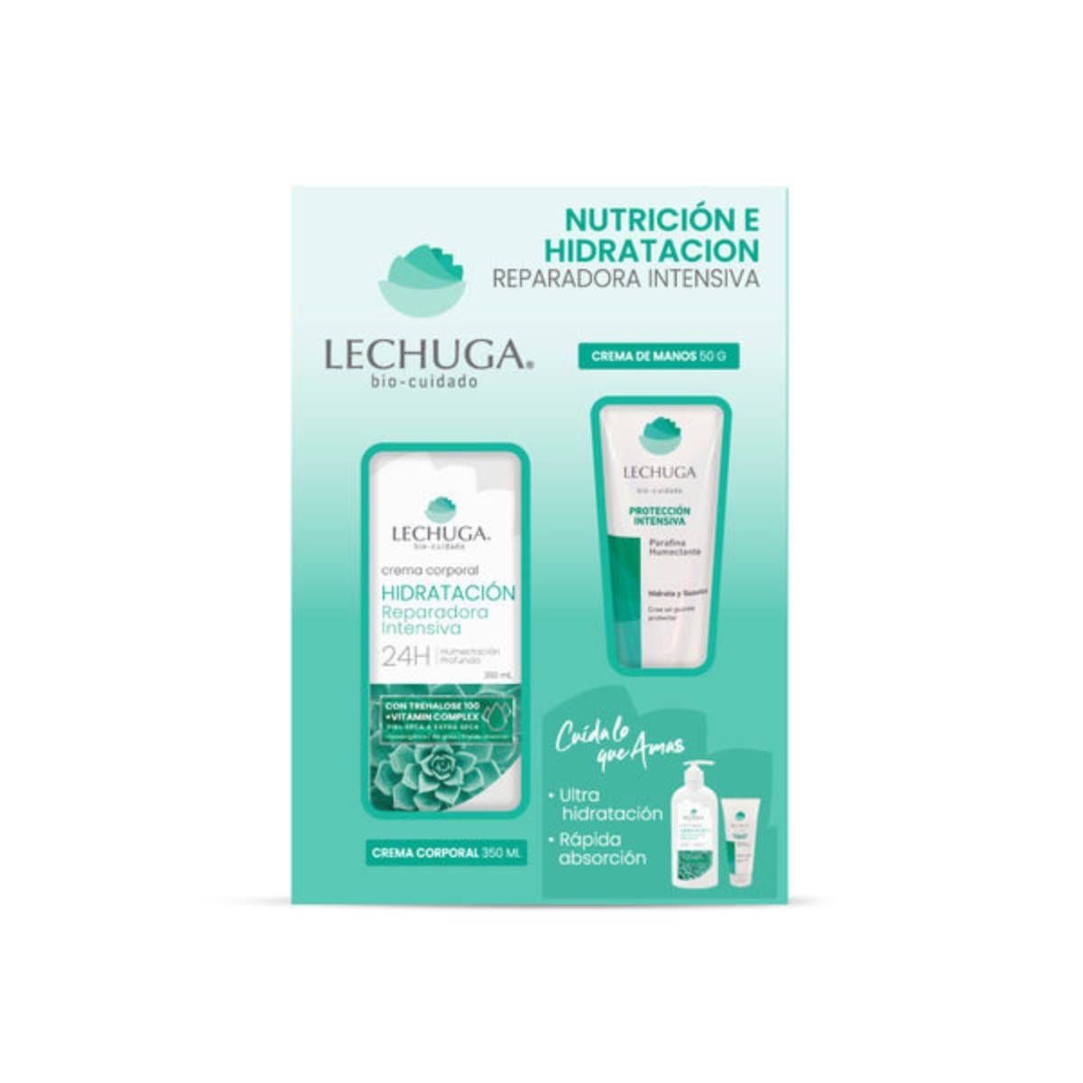 LECHUGA - Lechuga Estuche Nutricion E Hidratacion Crema Corporal + Crema De Manos 400ml