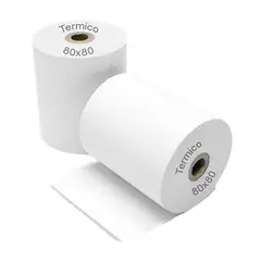 JOYTEK - 50 Rollos Papel Térmico 80x80 Mm 70grs Blanco
