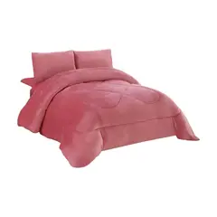GENERICO - CUBRECAMA GRUESO DE INVIERNO CHIPORRO PLAZA Y MEDIA ROSA