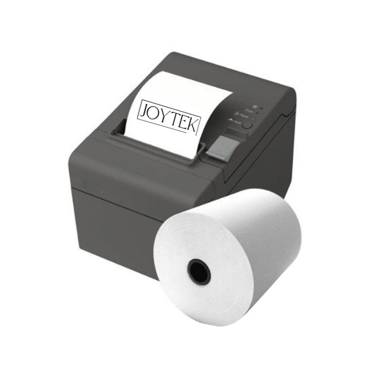 JOYTEK - 30 Rollos Papel Térmico 80x80 Mm 70grs Blanco Joytek