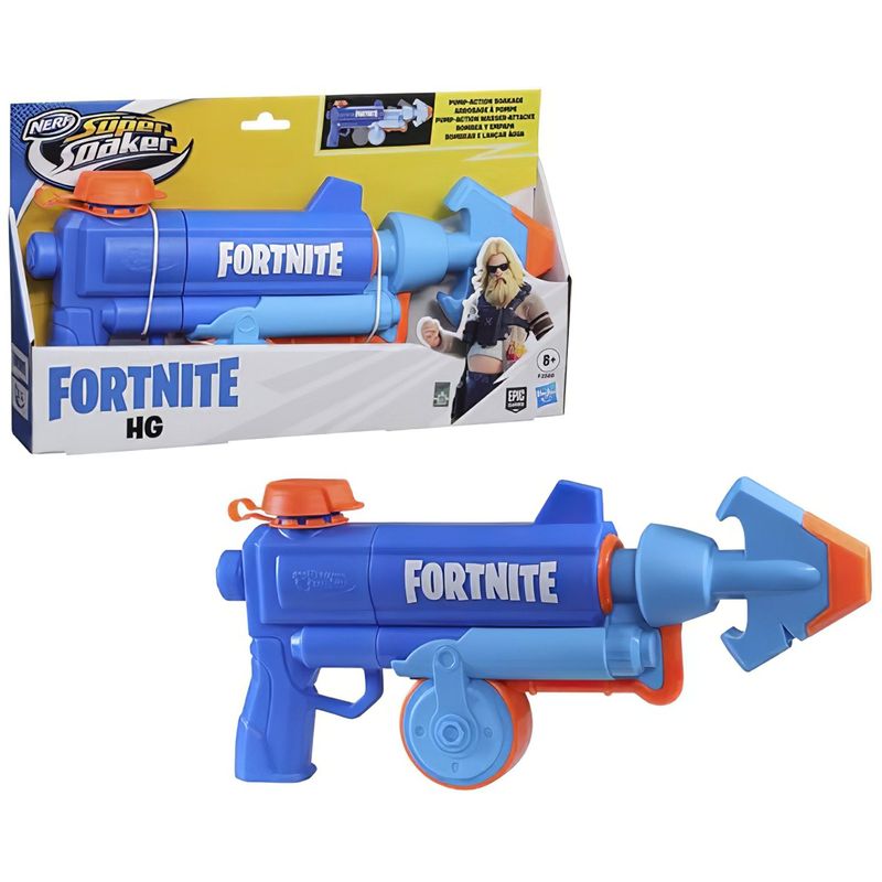 HASBRO - Lanzador De Agua Nerf Supersoaker Fortnite Hg