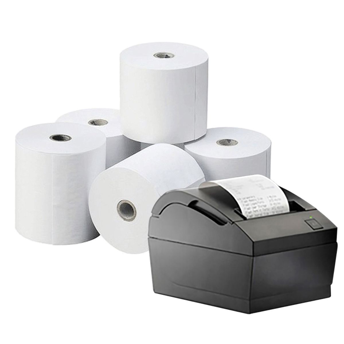 JOYTEK - 5 Rollos Papel Térmico 80x80 Mm 70grs Blanco Joytek