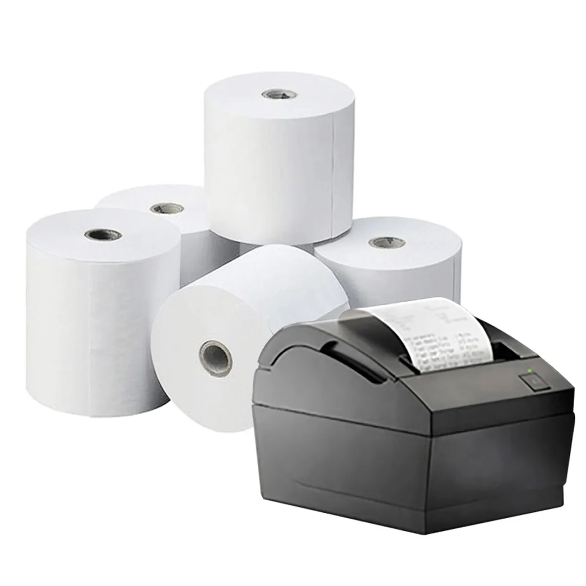 JOYTEK - 10 Rollos Papel Térmico 80x80 Mm 70grs Blanco Joytek