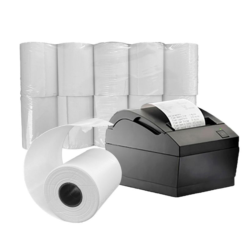 JOYTEK - 50 Rollos Papel Térmico 57x40 Mm 43grs Blanco Joytek