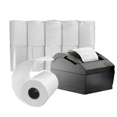 JOYTEK - 50 Rollos Papel Térmico 57x40 Mm 43grs Blanco