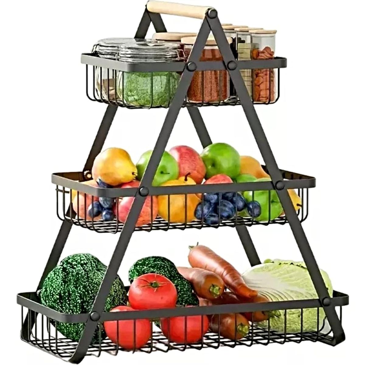 GENERICO - ORGANIZADORA PARA FRUTAS Y VEGETALES CESTA MULTIUSO