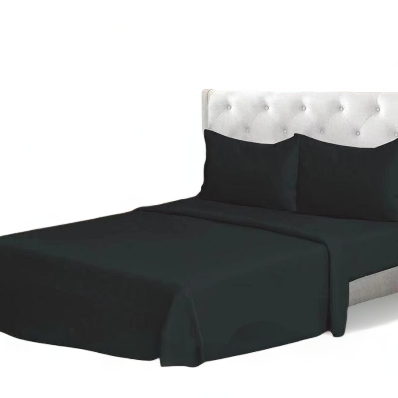 GENERICO - Set De Sabanas Termicas Polar Mas Funda 2 Plazas Negro