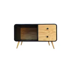 GENERICO - Mueble para vinilos Vintage Curvo