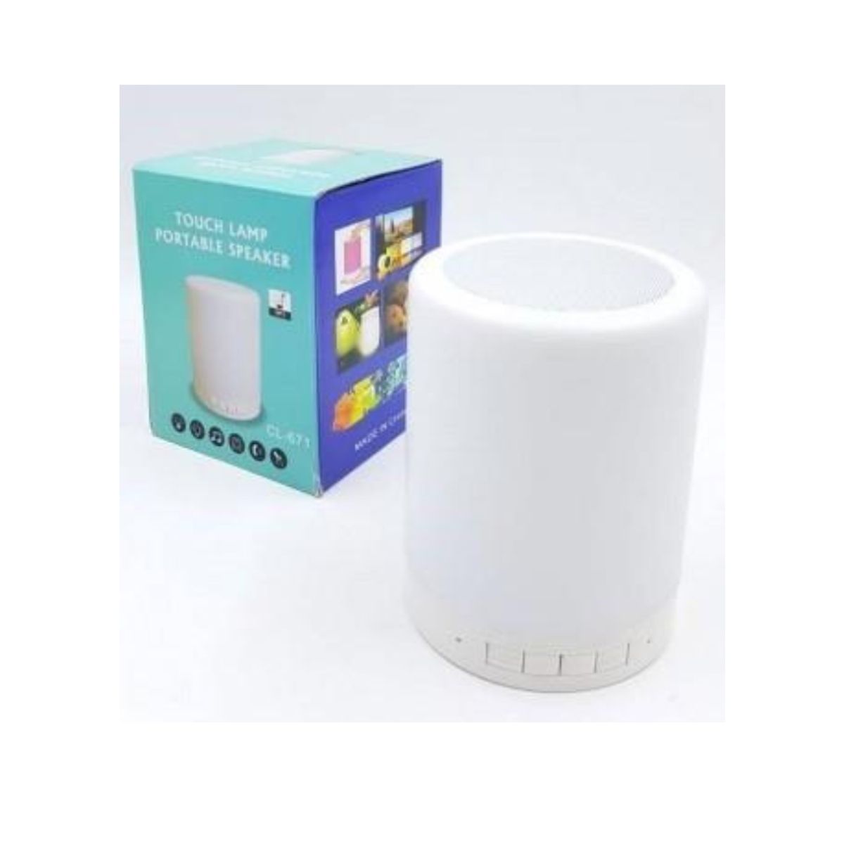 GENERICO - Lampara de mesa parlante altavoz portatil luz RGB bluetooth