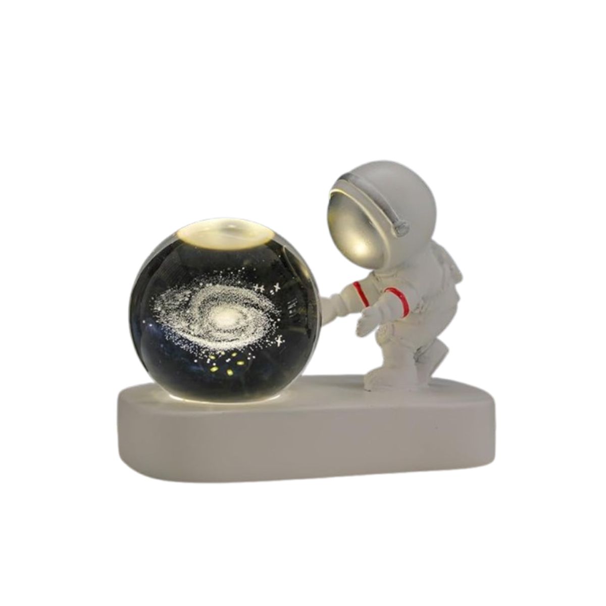 GENERICO - Lampara de mesa astronauta de cristal 6cm 3D luz led