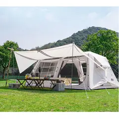 HOMER OUTDOOR - Carpa 14 Personas Techo Largo Color Marronclaro Homeroutdoor