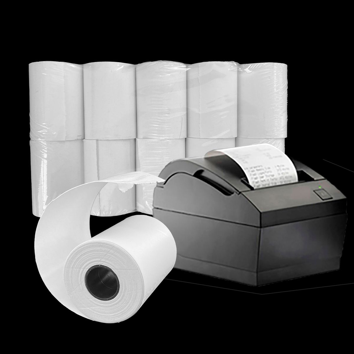 JOYTEK - 100 Rollos Papel Térmico 57x40 Mm 43grs Blanco Joytek