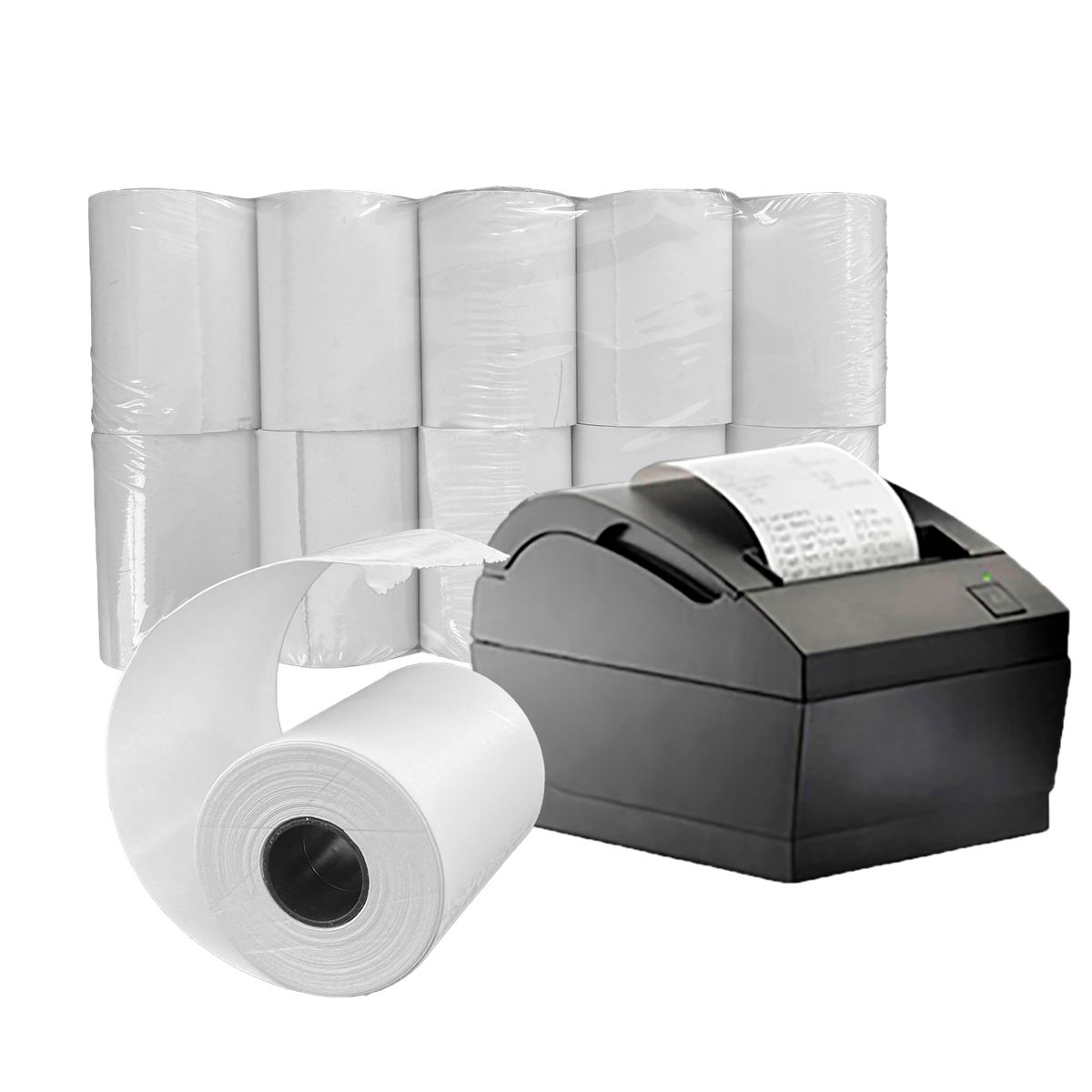 JOYTEK - 100 Rollos Papel Térmico 57x40 Mm 43grs Blanco Joytek