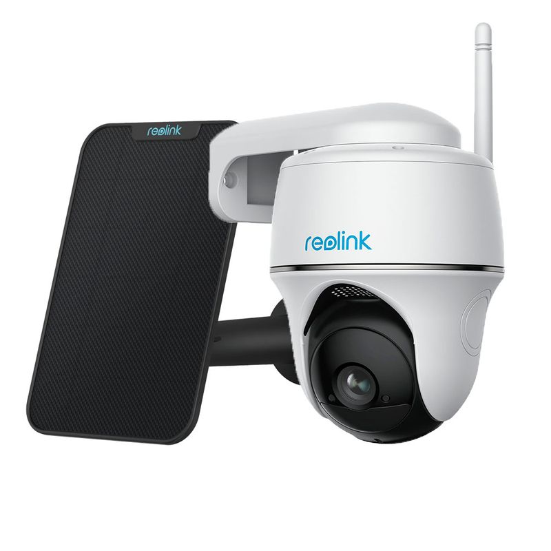 REOLINK - Kit Cámara de Seguridad Exterior Argus PT Lite + Panel Solar 2 Negro Reolink