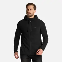 LIPPI - Polar Hombre Stripes Nano-F Full Zip Hoody Negro