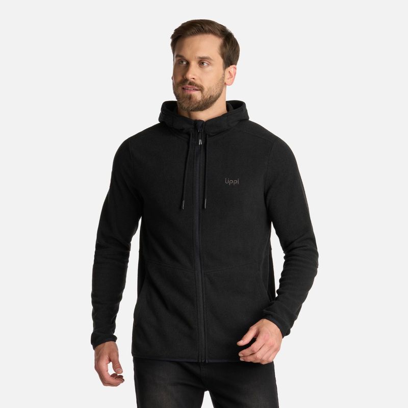 LIPPI - Polar Hombre Stripes Nano-F Full Zip Hoody Negro Lippi