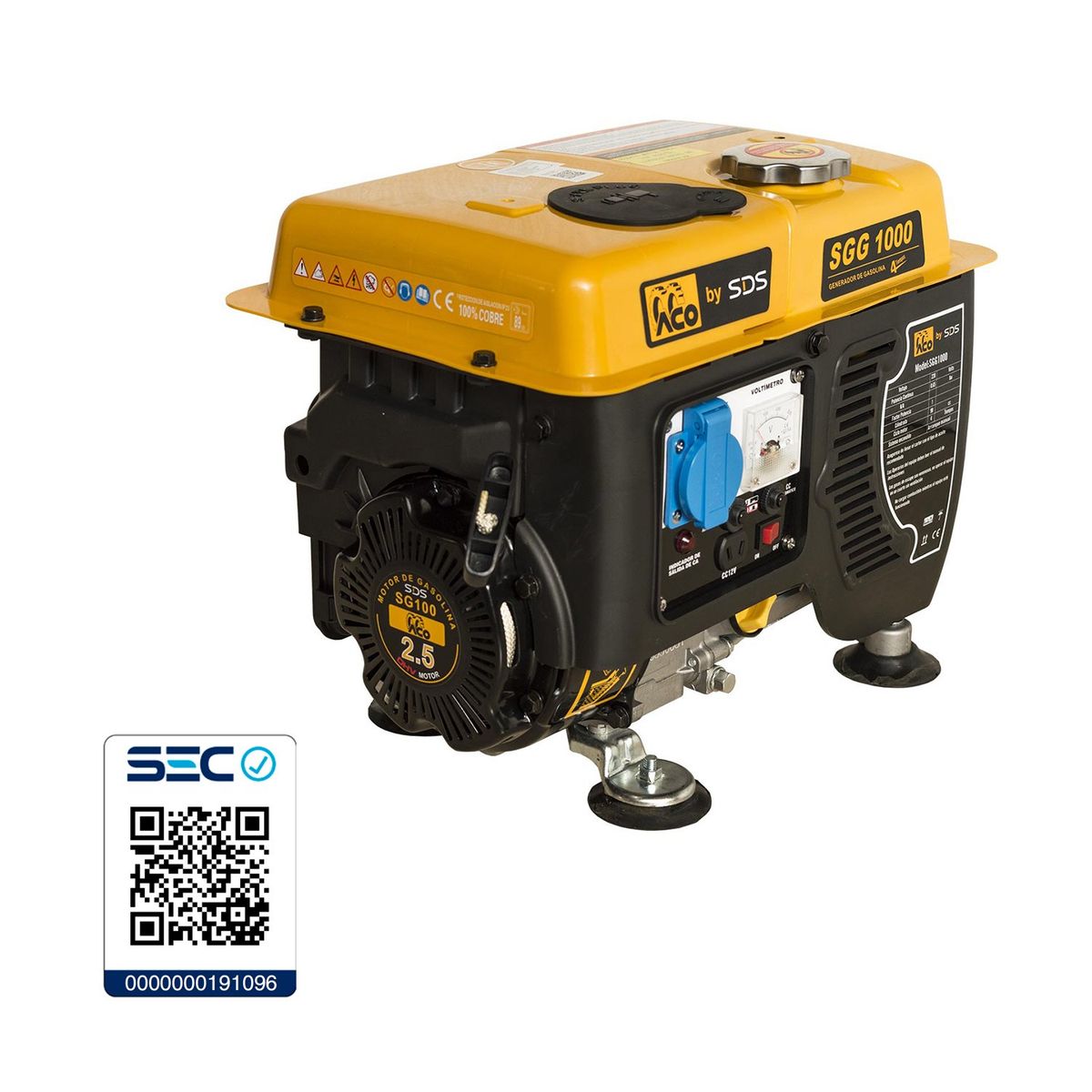 SDS POWER - GENERADOR BENCINERO 0,8 KW 220 V 4 TIEMPOS SGG1000