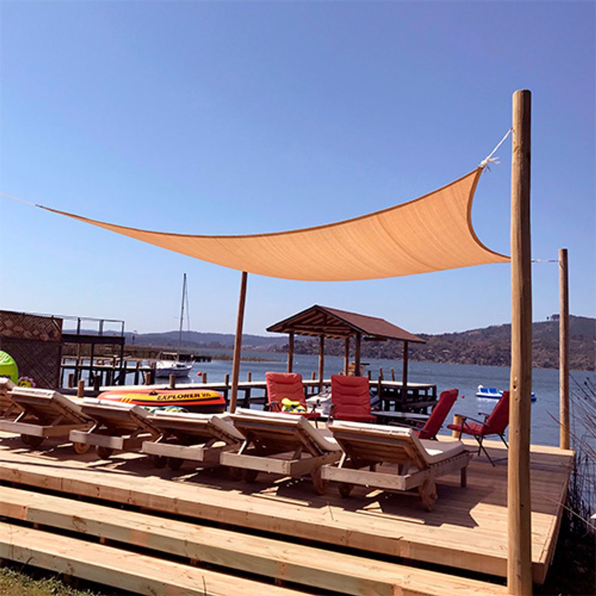 TREETOP - Vela Sombra Cuadrada de 5 × 5 m color Beige