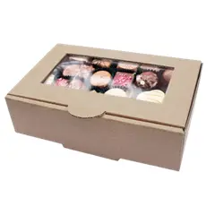 GENERICO - Pack 5 Caja XS Carton Mcorr Ventana 14,2x9,4x3,8cm