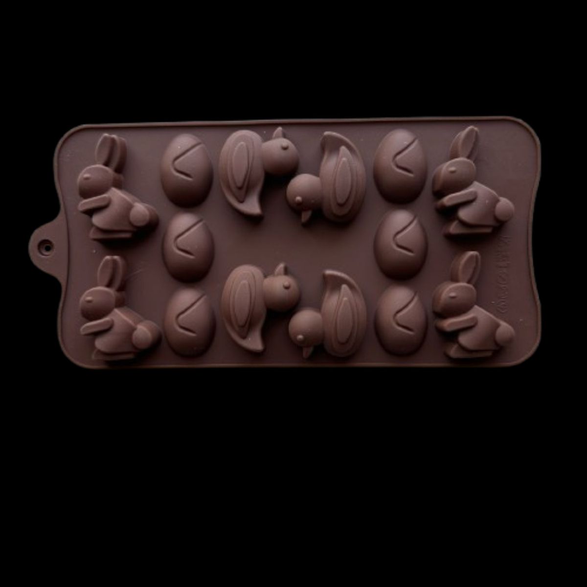 GENERICO - Molde Silicona Huevitos Conejos y Pollitos 14 cav