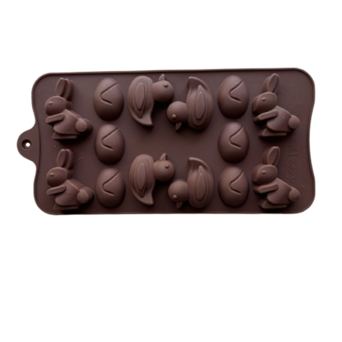 GENERICO - Molde Silicona Huevitos Conejos y Pollitos 14 cav