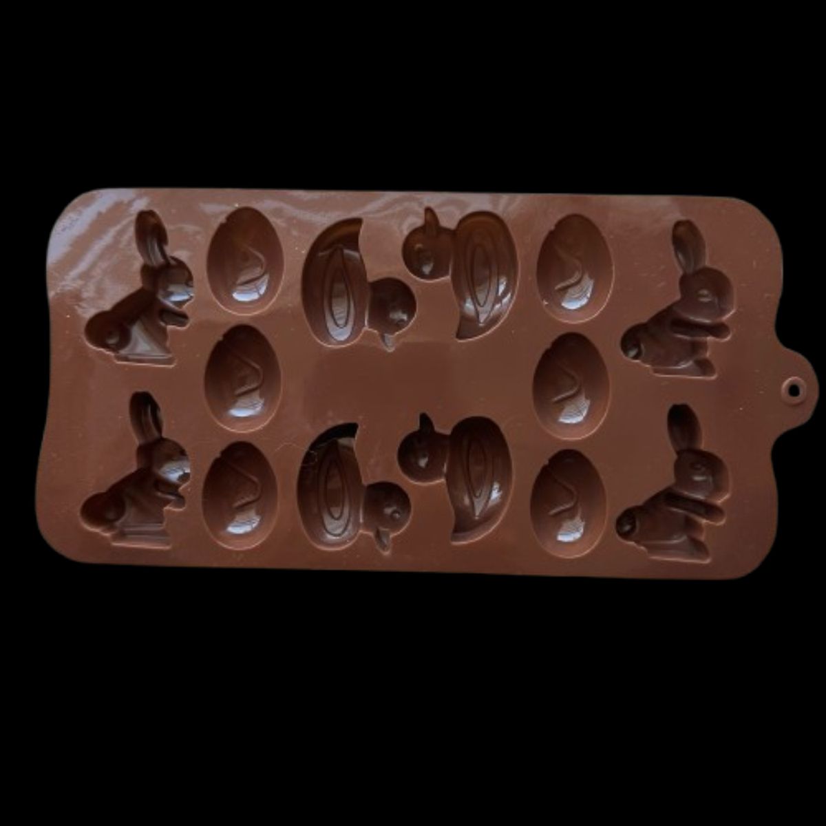 GENERICO - Molde Silicona Huevitos Conejos y Pollitos 14 cav